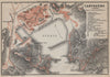 CARTAGENA antique town city ciudad plan. Spain España mapa. BAEDEKER 1913