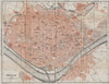 SEVILLE SEVILLA antique town city ciudad plan. Spain España mapa 1913 old