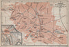 JEREZ DE LA FRONTERA antique town city ciudad plan. Spain España mapa 1913