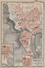 RONDA antique town city ciudad plan. Spain España mapa. BAEDEKER 1913 old