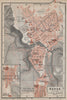 RONDA antique town city ciudad plan. Spain España mapa. BAEDEKER 1913 old