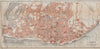 LISBON LISBOA antique town city plano de la cidade. Portugal mapa 1913 old