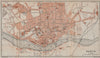 OPORTO PORTO antique town city plano de la cidade. Portugal mapa 1913 old
