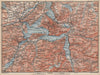 LAKE LUCERNE. Vierwaldstättersee. Luzern Engelberg Sarnen Altorf Stanz 1889 map