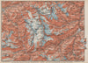 URNER/URI ALPS. Trift district. Andermatt Innertkirchen Dammastock 1889 map
