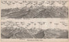 PANORAMA from/von NIESEN 2366m. Blumisalp Jungfrau Switzerland Schweiz 1889 map