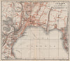 LUGANO. town city stadtplan. Switzerland Suisse Schweiz carte karte 1889 map