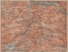 GLARUS CANTON. Flums Braunwald Flims Näfels Walen See Linththal 1893 old map