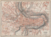 BERN BERNE. town city stadtplan. Switzerland Suisse Schweiz. BAEDEKER 1897 map