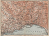 MONTREAUX AREA. Vevey Villneuve. Topo-map. Switzerland Suisse Schweiz 1897