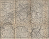 SWITZERLAND RAILROAD MAP/ EISENBAHNKARTE. Bürkli. Suisse Schweiz 1899 old