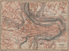 BERN BERNE. town city stadtplan. Switzerland Suisse Schweiz. BAEDEKER 1899 map