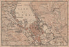 COMO ENVIRONS. Brunate San Giorgio. Italy mappa. BAEDEKER 1899 old antique