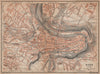 BERN BERNE. town city stadtplan. Switzerland Suisse Schweiz. BAEDEKER 1901 map
