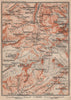 UPPER LAUTERBRUNNEN VALLEY/WALL. Mürren Breithorn Jungfrau. SMALL 1901 old map