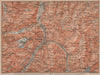 GLARUS area. Braunwald Bächistock Netstall Mollis Näfels Elm. Topo-map 1905