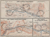 ST GOTTHARD RAILWAY SPIRAL/LOOP TUNNELS Wassen Freggio Prato Biaschina 1905 map