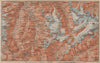 GRAND ST BERNARD ENVIRONS Arolla Grand Combin Massif Orsières Mt Velan 1905 map