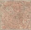 MILAN MILANO. town city plan piano urbanistico. Italy mappa. BAEDEKER 1905