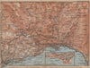 MONTREAUX AREA. Vevey Villneuve. Topo-map. Switzerland Suisse Schweiz 1907