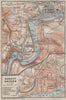 SCHAFFHAUSEN environs. Flurlingen Feuerthalen Neuhausen. Schweiz 1909 old map