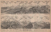 PANORAMA from/von NIESEN 2366m. Blumisalp Jungfrau Switzerland Schweiz 1909 map