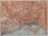 MONTREAUX AREA. Vevey Villneuve. Topo-map. Switzerland Suisse Schweiz 1909