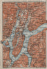 LUGANO ENVIRONS. Lake Lago di. Topo-map. Switzerland Suisse Schweiz 1909