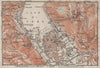COMO ENVIRONS. Brunate San Giorgio. Italy mappa. BAEDEKER 1909 old antique