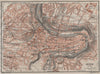 BERN BERNE. town city stadtplan. Switzerland Suisse Schweiz. BAEDEKER 1911 map