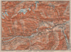 ILANZ & FLIMS AREA. Laax Obersaxen Mundaun Brigels Waltensburg Tamins 1911 map