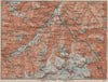UPPER ENGADINE. St Moritz Celerina Pontresina Sils-Maria Bernina Range 1911 map