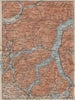 LAKES/LAGO DI COMO & LUGANO. Lecco Bellinzona. Topo-map. Italy mappa 1911