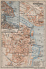 CONSTANCE. KONSTANZ. town city stadtplan. Germany karte. BAEDEKER 1913 old map