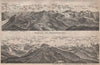 PANORAMA from/vom STANSERHORN. Glarner Urner Unterwaldner Berner Alps 1913 map