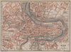 BERN BERNE. town city stadtplan. Switzerland Suisse Schweiz. BAEDEKER 1913 map