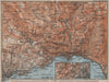 MONTREAUX AREA. Vevey Villneuve. Topo-map. Switzerland Suisse Schweiz 1913