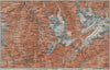 GRAND ST BERNARD ENVIRONS Arolla Grand Combin Massif Orsières Mt Velan 1913 map