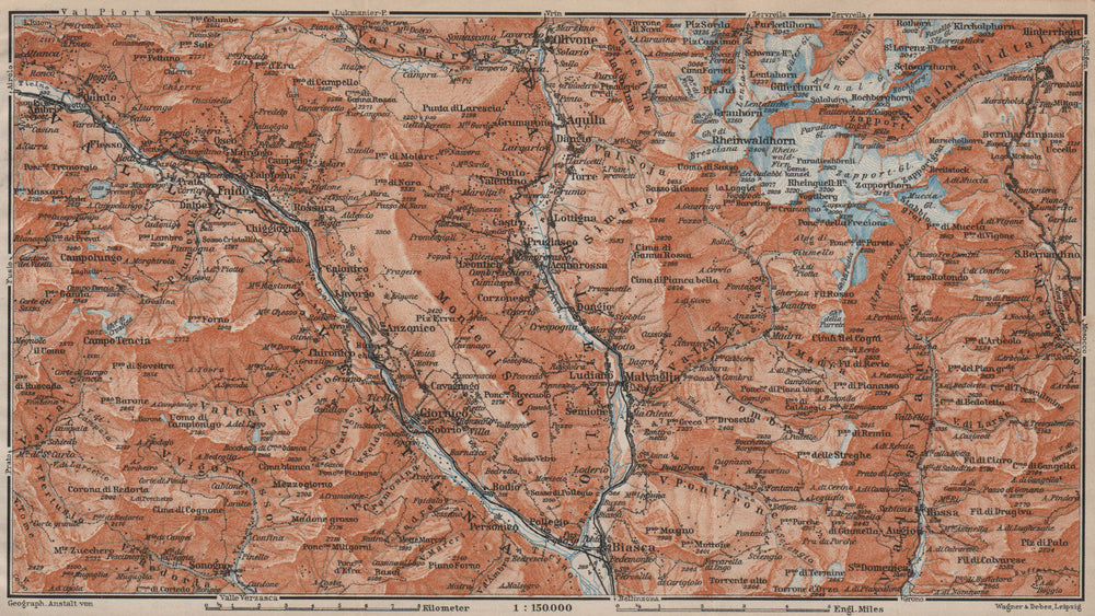 MONTE DI SOBRIO LEVENTINA BLENIO TICINO. San Bernardino Olivone Faido 1913 map