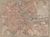 BÂLE BASEL. Basle. town city stadtplan. Switzerland Suisse Schweiz 1920 map