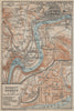 SCHAFFHAUSEN environs. Flurlingen Feuerthalen Neuhausen. Schweiz 1920 old map