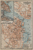 CONSTANCE. KONSTANZ. town city stadtplan. Germany karte. BAEDEKER 1920 old map