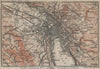 ZÜRICH ENVIRONS. Zurich. Switzerland Suisse Schweiz carte karte 1920 old map
