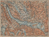 LAKE ZÜRICH. Zuricher See Lachen Utznach.Topo-map. Switzerland Schweiz 1920