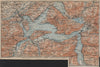 LAKE LUCERNE Vierwaldstättersee. Luzern Stans Weggis Brunnen Schwyz 1920 map