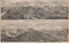 PANORAMA from/vom STANSERHORN. Glarner Urner Unterwaldner Berner Alps 1920 map
