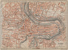 BERN BERNE. town city stadtplan. Switzerland Suisse Schweiz. BAEDEKER 1920 map