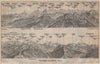PANORAMA from/von NIESEN 2366m. Blumisalp Jungfrau Switzerland Schweiz 1920 map