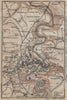 FRIBOURG / FREIBURG ENVIRONS. Switzerland Suisse Schweiz carte karte 1920 map