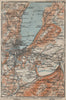 GENEVA GENÈVE GENF ENVIRONS. Switzerland Suisse Schweiz carte karte 1920 map
